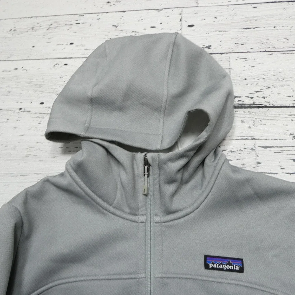 Patagonia Hoodie Womens Large Gray Hooded Full Zip Fleece QS Hockey Training - Picture 4 of 10
